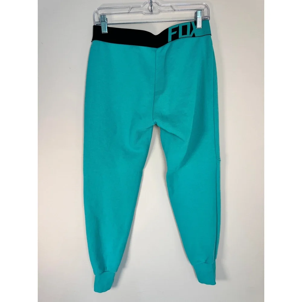 Fox Racing Women's Teal Jogger Sweatpants Thermal Logo Waistband Size S - Picture 2 of 7